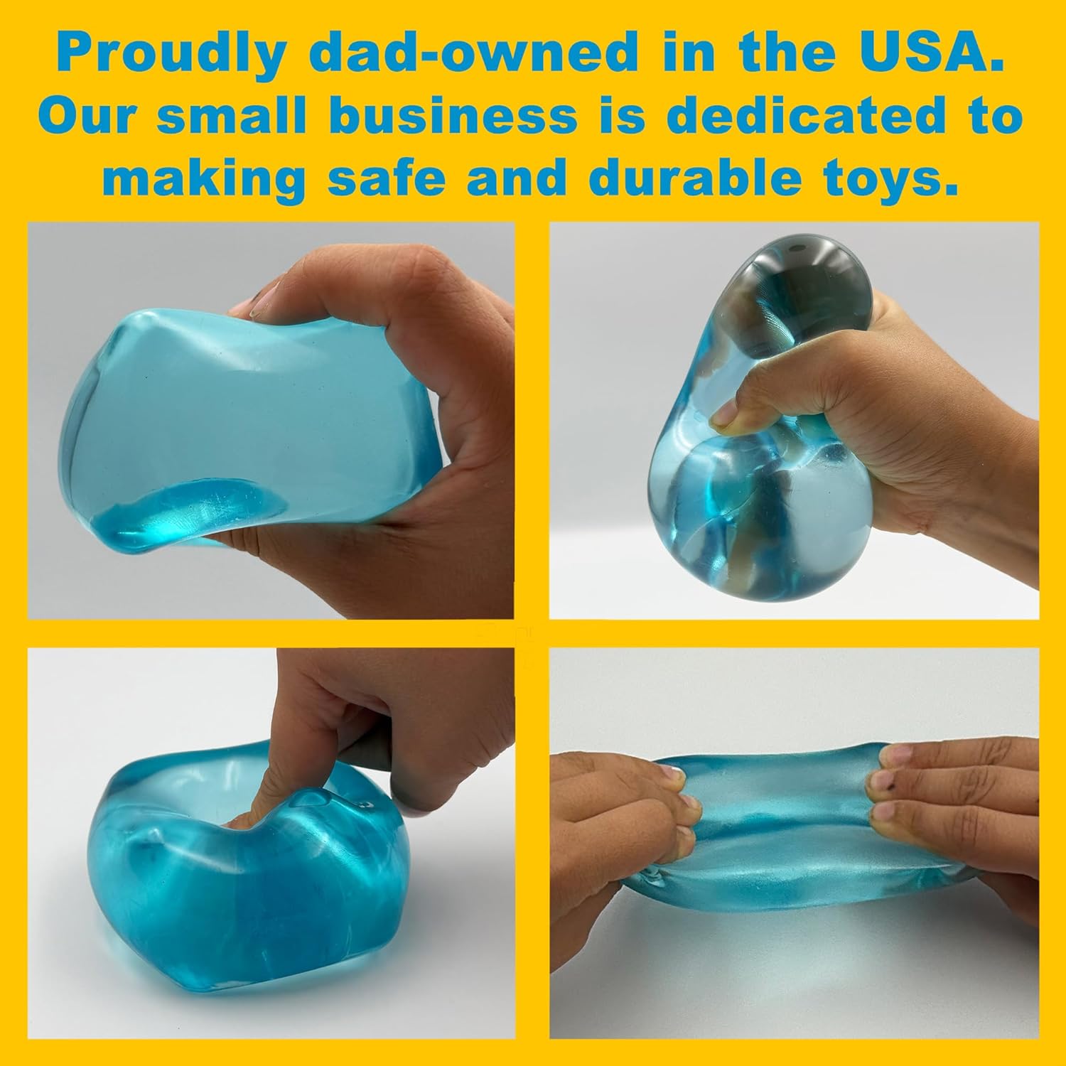 Premium Original Big Block Squeez'M Cube ?C 35% Larger Than The Standard Squishy Cube. Sensory Fidget Toy for Kids & Adults. Stress Relief. Focus & Play ?C Durable. Gift-Ready ?C ASTM Certified 3+ : Toys & Games - Image 4