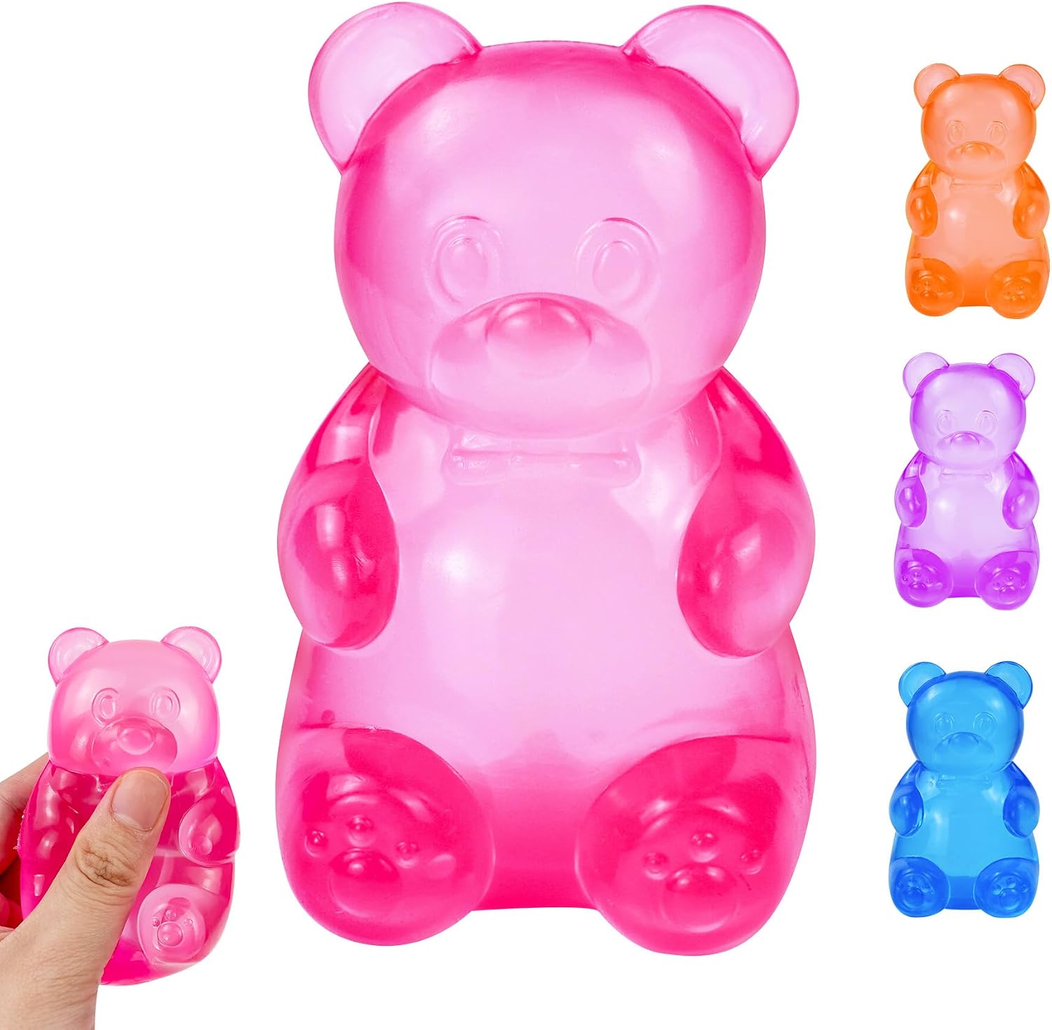 Gummy Bear Squishy. Stress Bear Taba Squishy. Taba Squishy Toys for Kids. Stress Balls Valentines Day Gifts Birthday Gifts Party Favors-Rosy : Toys & Games