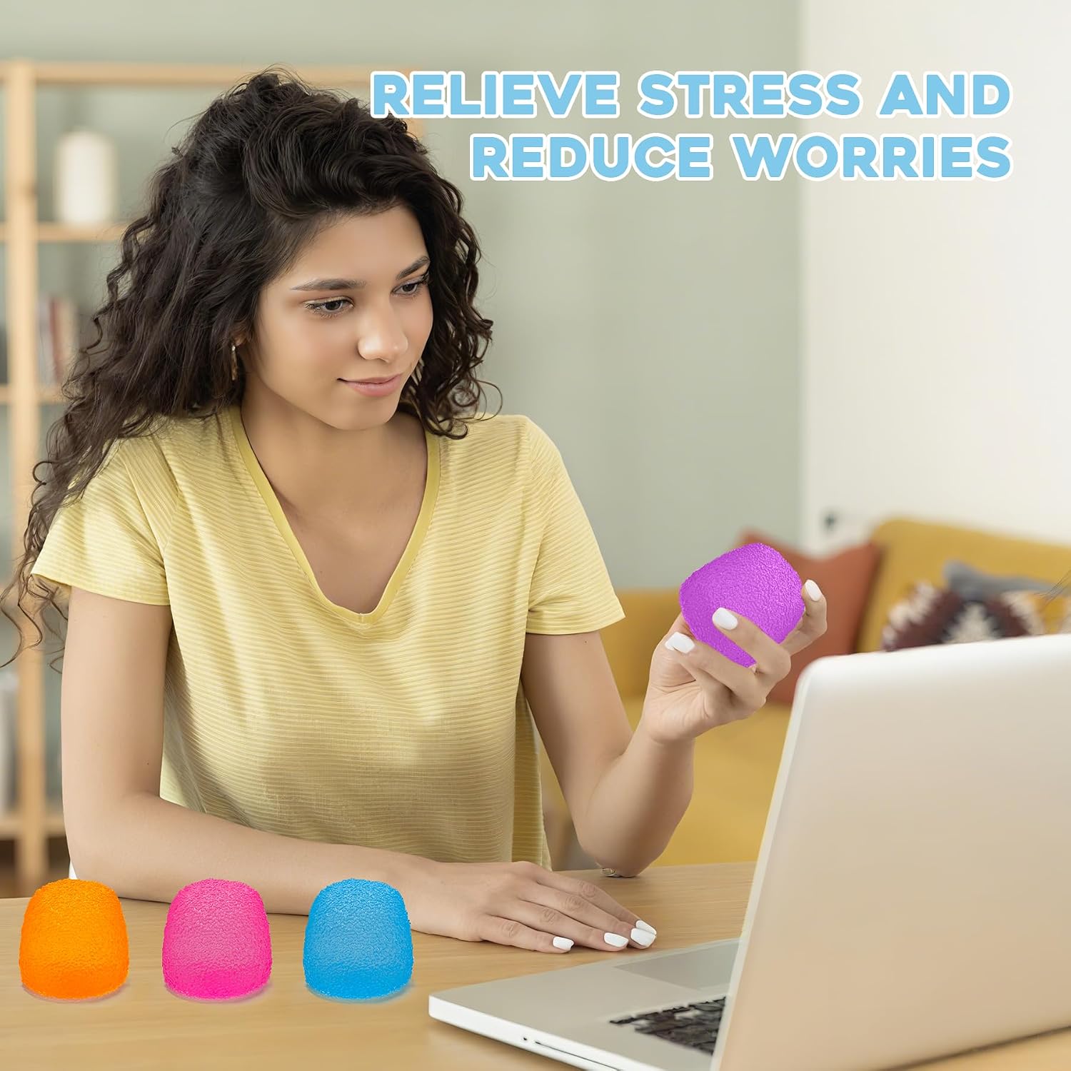 Stress Balls-Gumdrop Squishy Stress for Kids and Adults. Super Solid Squeeze Ball. Sensory for Stress Relief. Birthday. Easter Basket Stuffers and Party Favors(Pink) : Toys & Games - Image 9