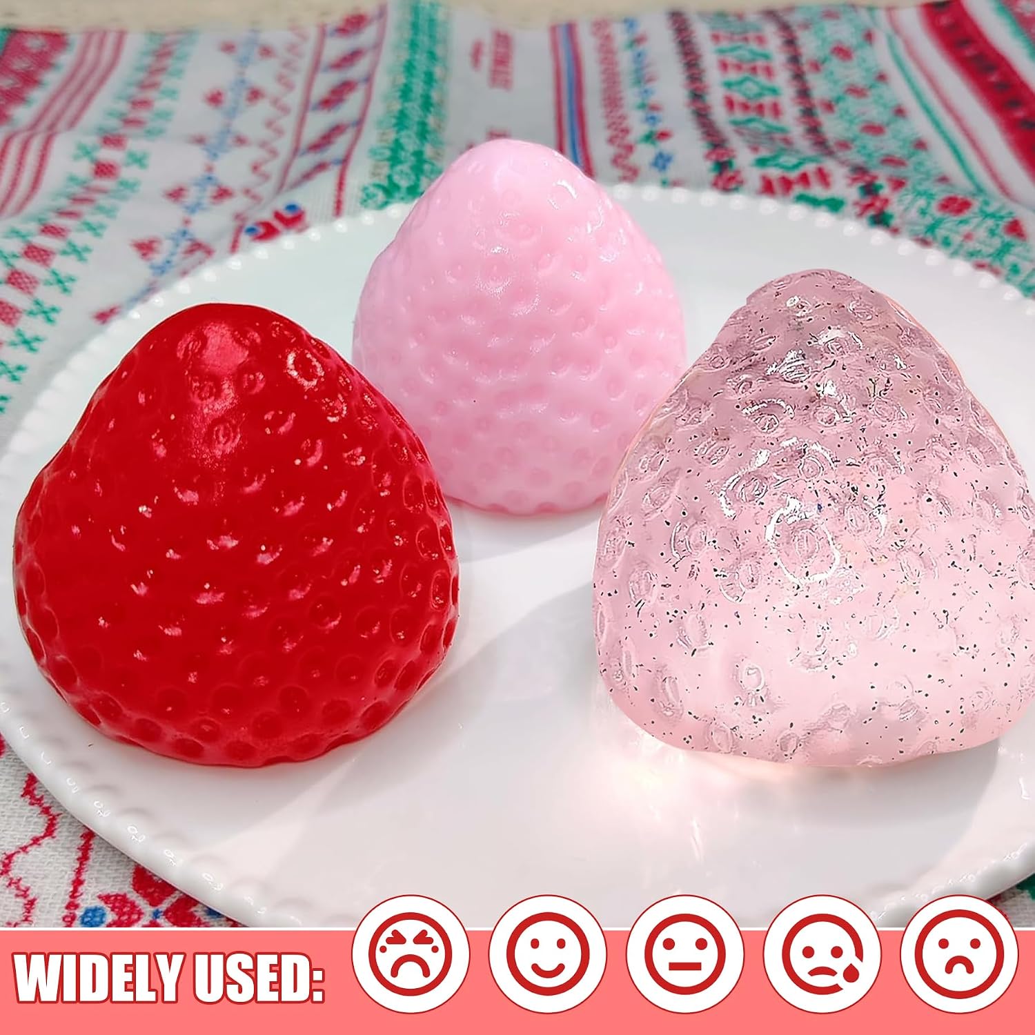 3Pcs Big Taba Squishies Strawberry. Cute Strawberry Squeeze Toys. Upgrade Fruit Squishies. Kawaii Sticky Stress Toy. Clear Fidget Toys. Valentines Gift for Kids. Teen Boys Girls Birthday Gift Ideas : Toys & Games - Image 5
