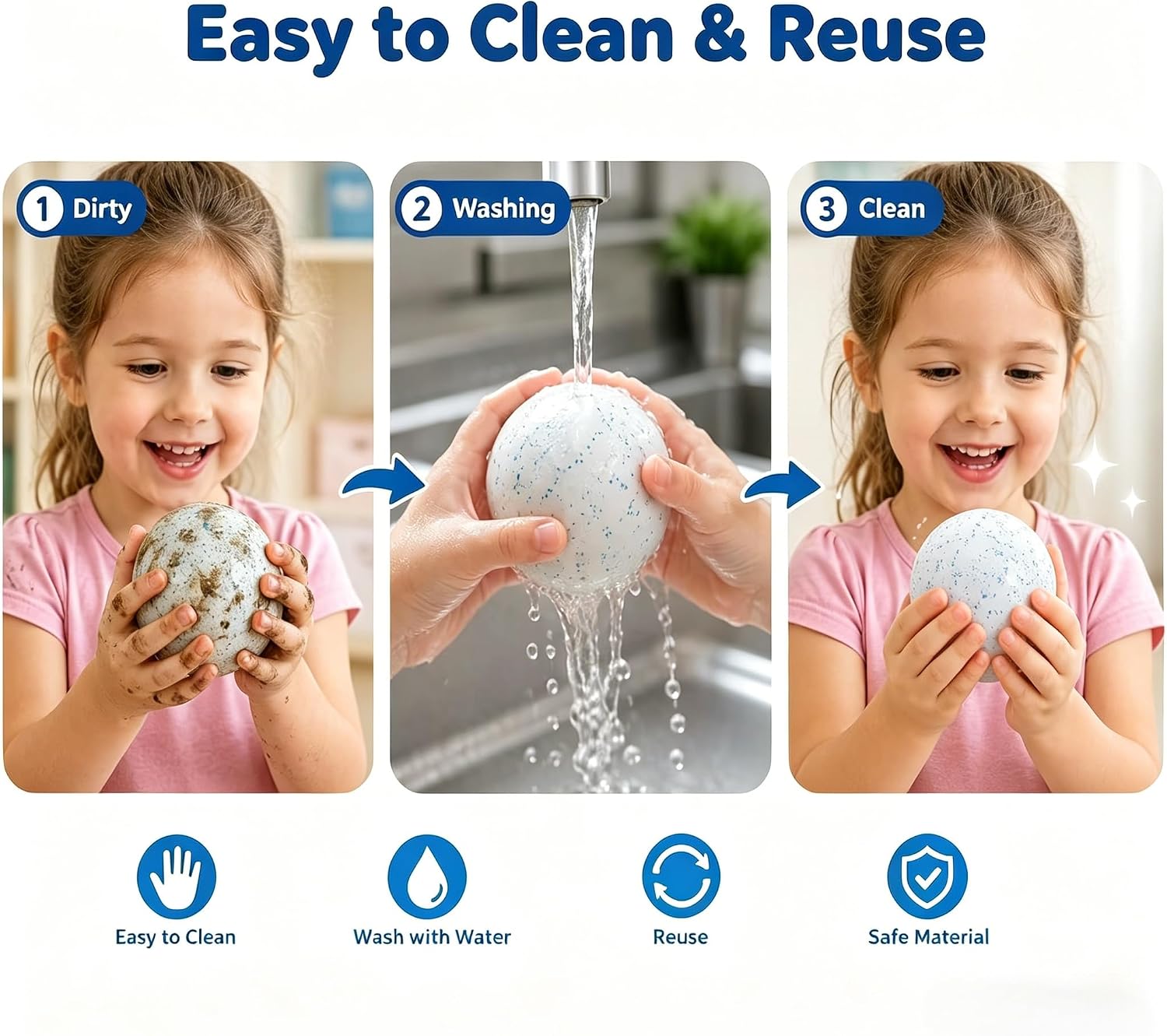 Snowball Stress Ball.Stretchy Fidget Toys for Anxiety Relief Squishy Toys.Realistic Snowball Squeeze Toy for Adults Stress Relief (Snowball 01) : Toys & Games - Image 5