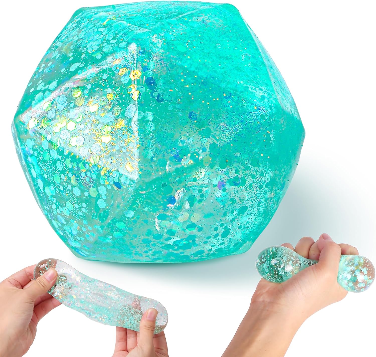 Stress Cube Squishy Stress Balls for Adults and Kids. Ice Squishy Sugar Stress Ball Sensory Fidget Toys. Slow Rise Squeeze Cube for Anxiety Relief. Malt Sugar Stress Cube for Hand Exercise (Cyan) : Toys & Games